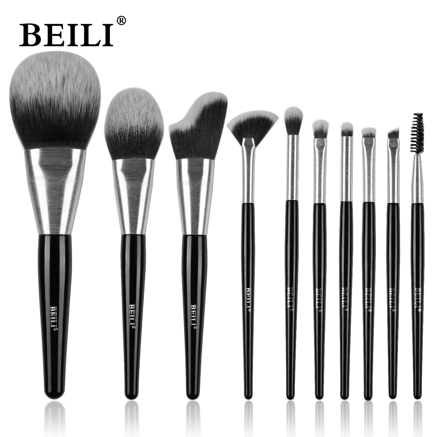 Baili 10pcs Luxury Makeup Brush Set